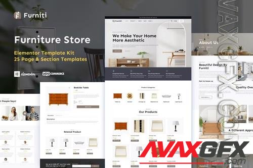 ThemeForest - Furniti - Furniture & Home Decor Store Elementor Pro Template Kit 38303151