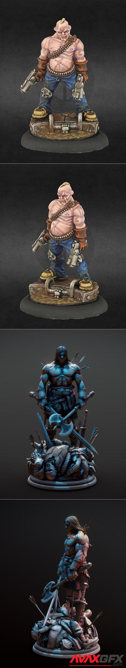 Custom Painted Miniature and Conan – 3D Print