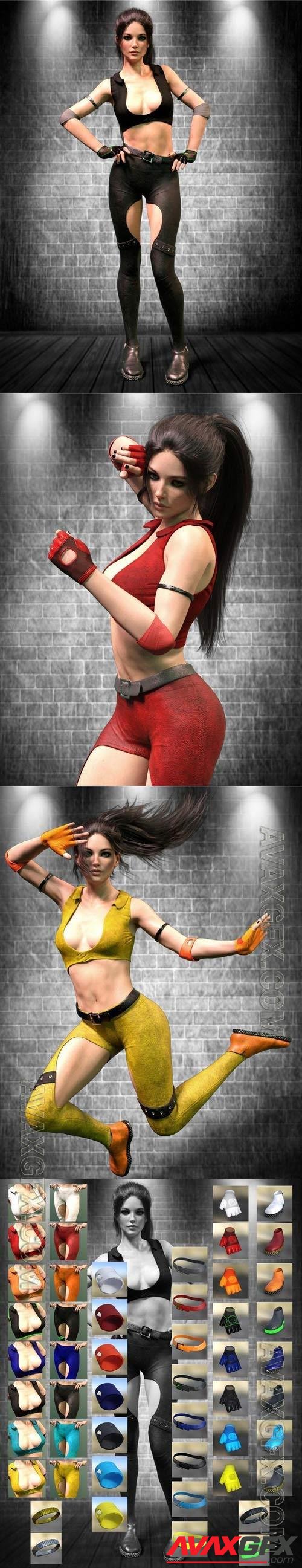 X-Fashion Combat Outfit for Genesis 8 Female(s)