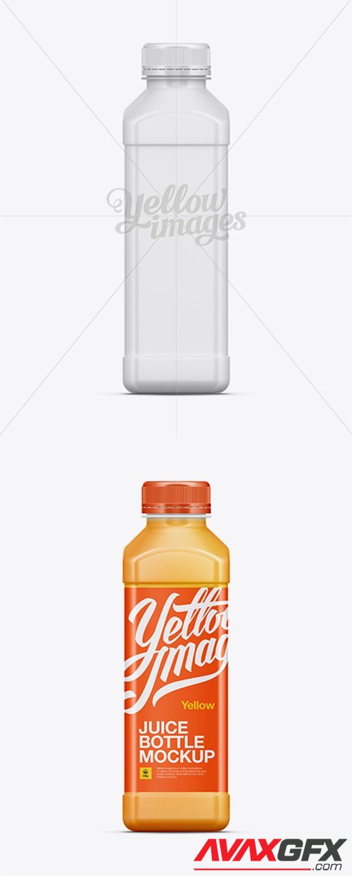 Matte Plastic Juice Bottle Mockup 11700