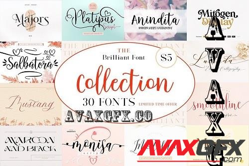 The Brilliant Font Collection - 30 Premium Fonts