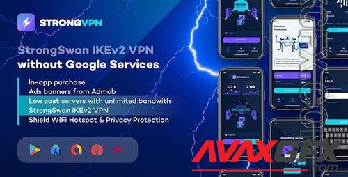 CodeCanyon - StrongVPN v1.3.0 - StrongSwan IKEv2 VPN stable & free VPN proxy for iOS - 32751375