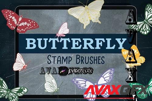 Butterfly Brush Stamp Procreate