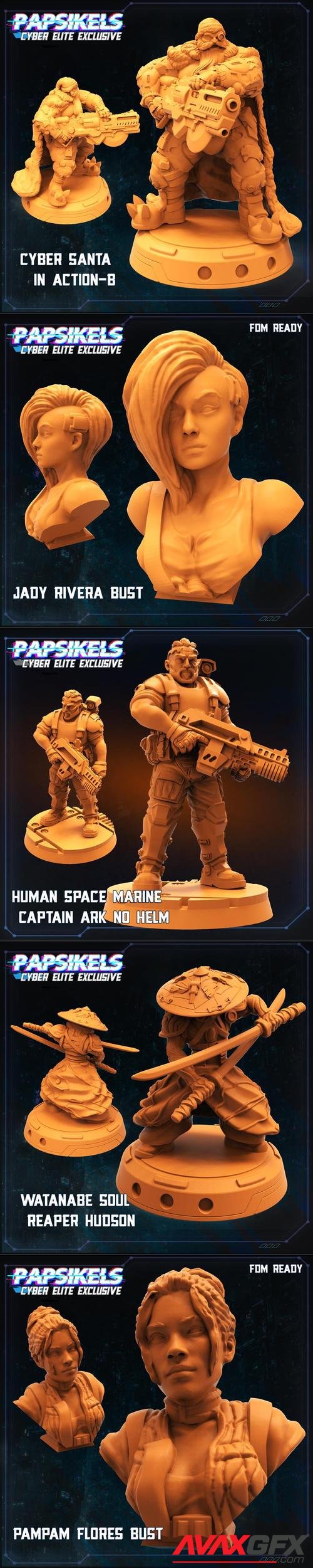 PapSikels Miniatures - Cyber Elite Exclusive – 3D Print