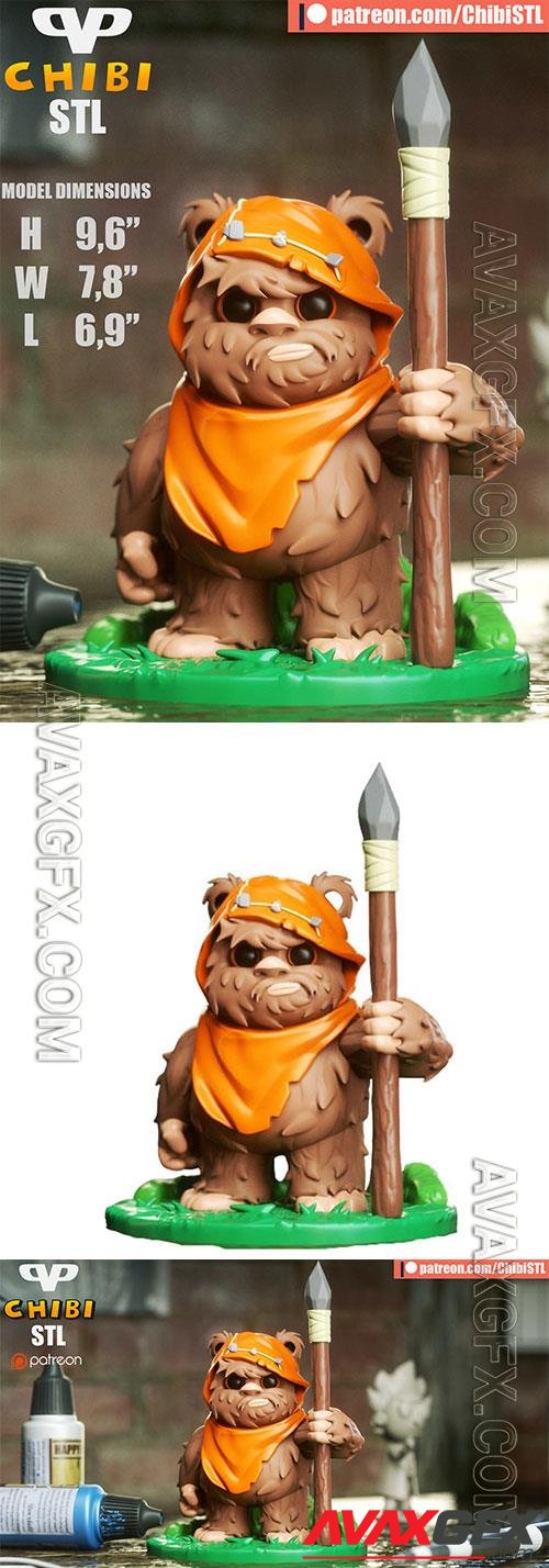 Ewok Chibi 3D Print