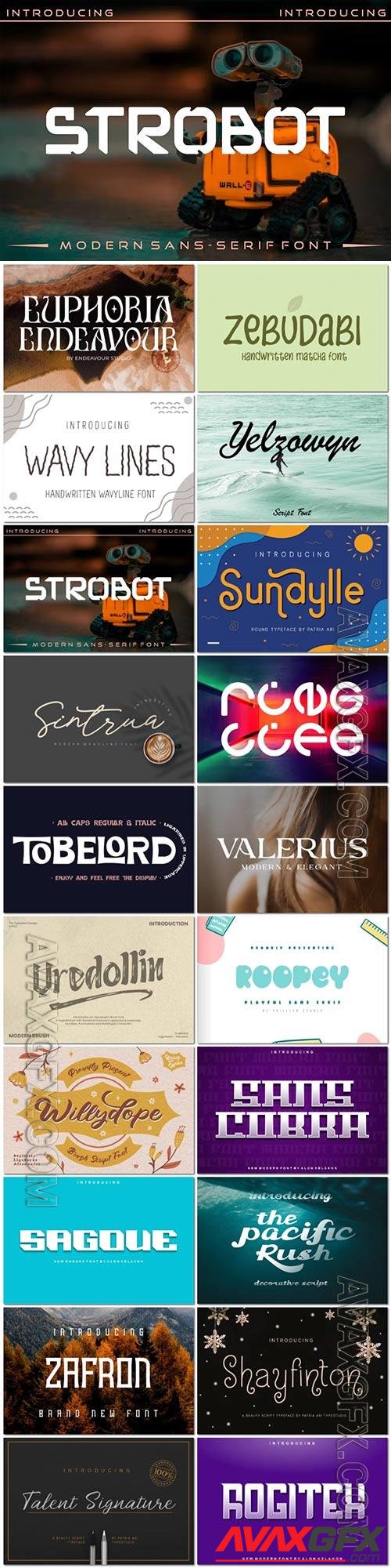 20 fonts exclusive collection for creativity and design vol 5 OTF