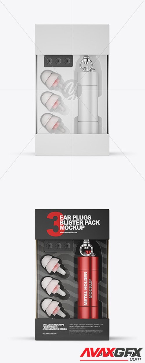 Ear Plugs Blister Pack Mockup 53142 TIF