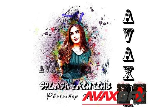 Splash Painting Photoshop Action - 7497314