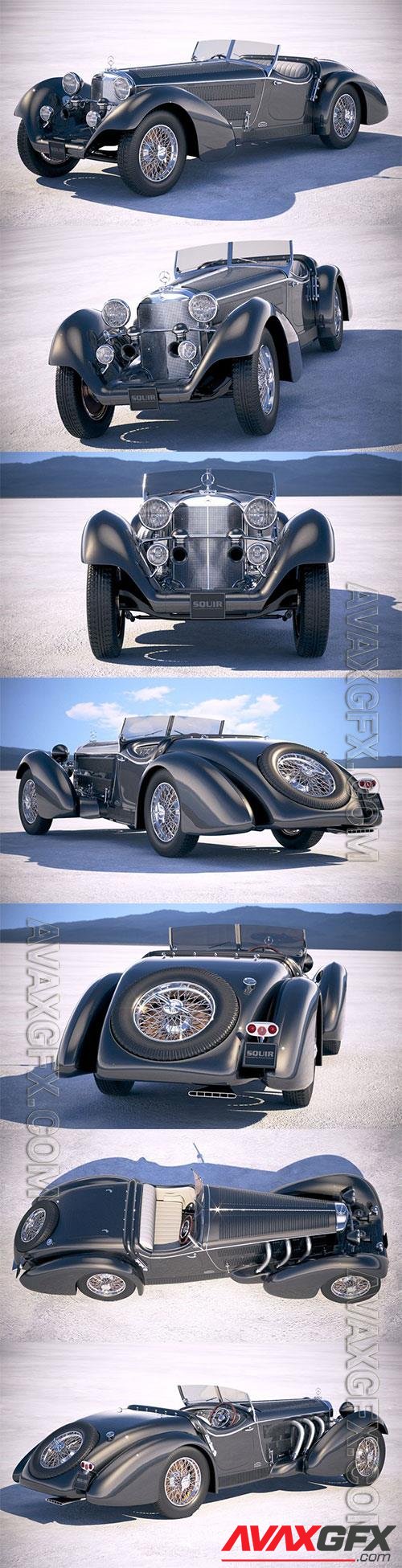 Mercedes-Benz SS Roadster 1930 3D Model