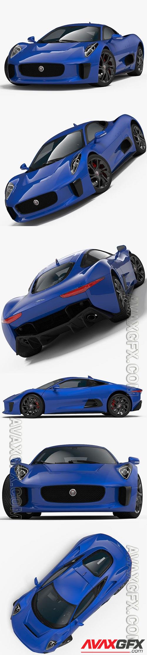 Jaguar C-X75 2014 3D Model