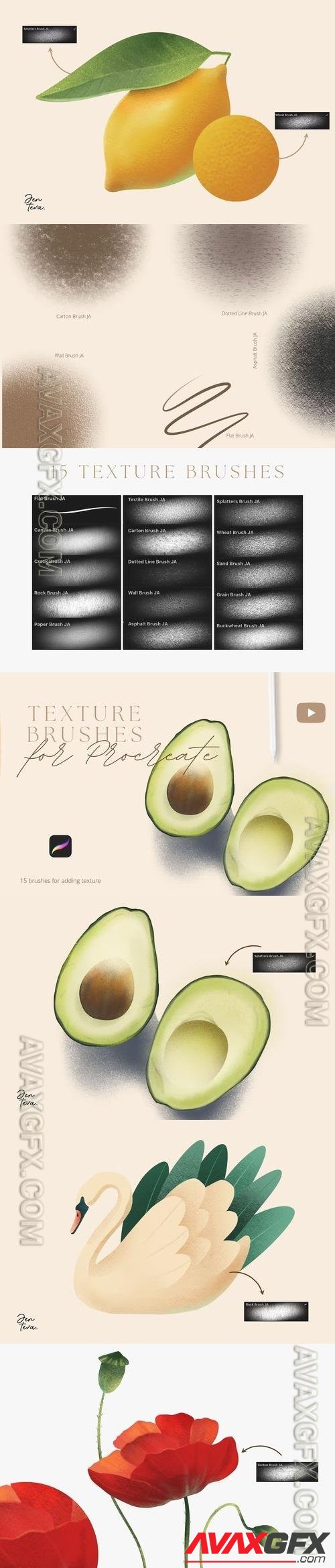 Texture brushes for Procreate