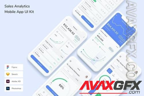 Sales Analytics Mobile App UI Kit SEUZSX6