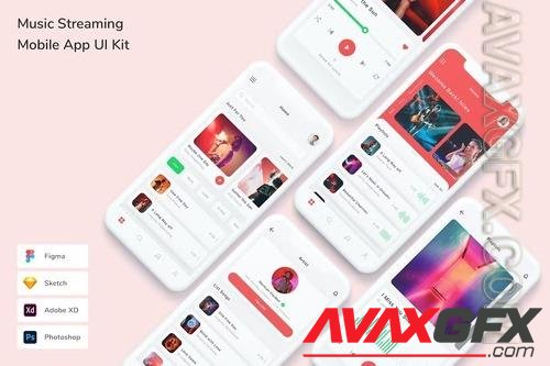 Music Streaming Mobile App UI Kit LNBAA6F