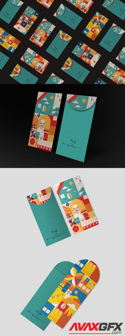  CreativeMarket - Illustrated Envelope Mockups 7430139 