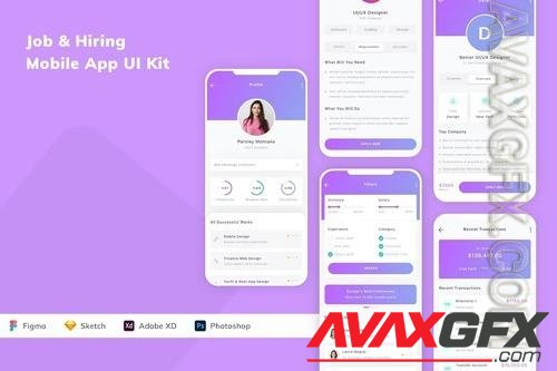 Job & Hiring Mobile App UI Kit AZ8YB3Y