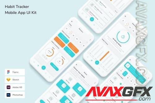 Habit Tracker Mobile App UI Kit KTXEQL4