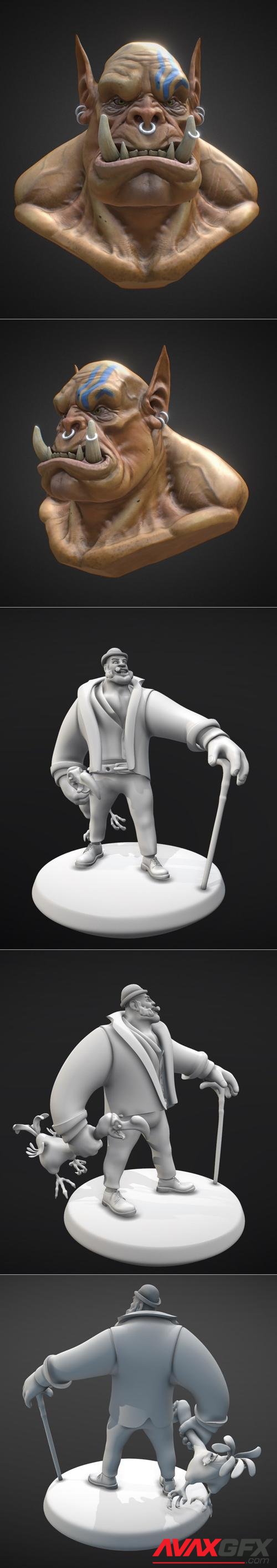 Orcish Bust and Mr Hyde – 3D Print