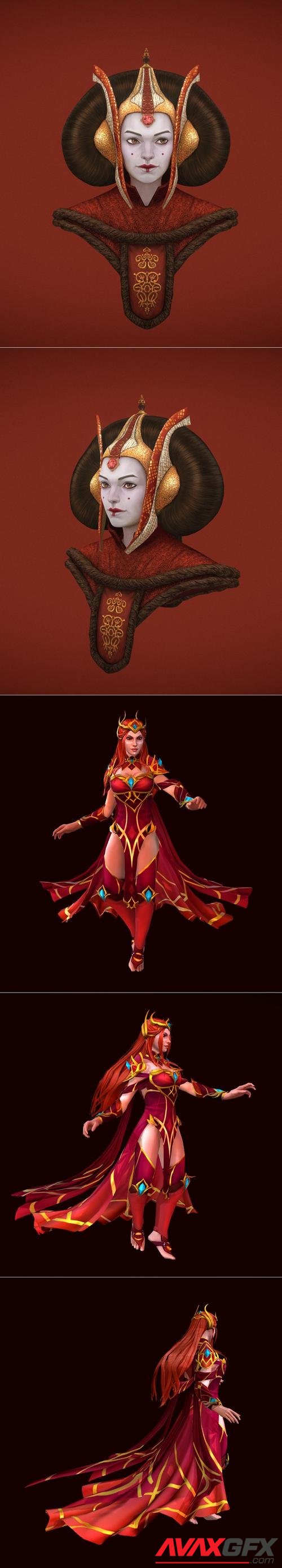 Queen Amidala and Lina Queen of Misrule Dota Set – 3D Print