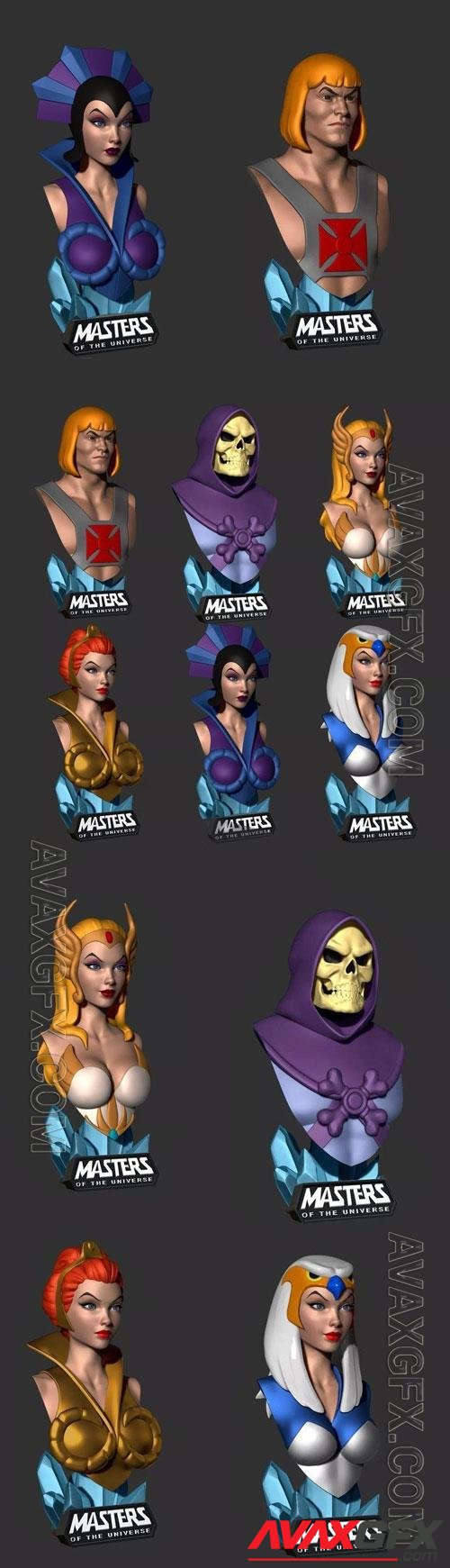 MOTU Busts Pack 3D Print