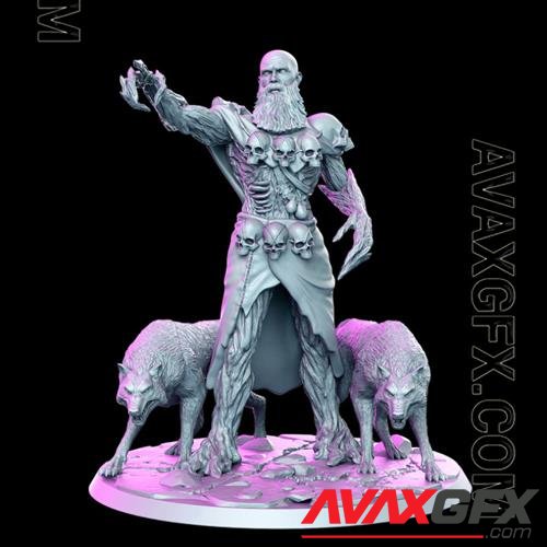 Keoghradan - Druid with Wolves 3D Print