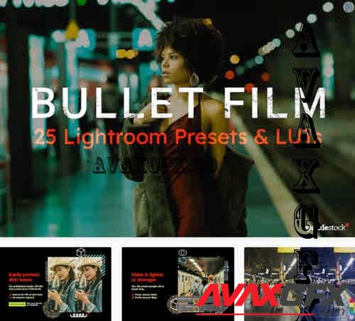 25 Bullet Film Lightroom Presets LUT - 7504899