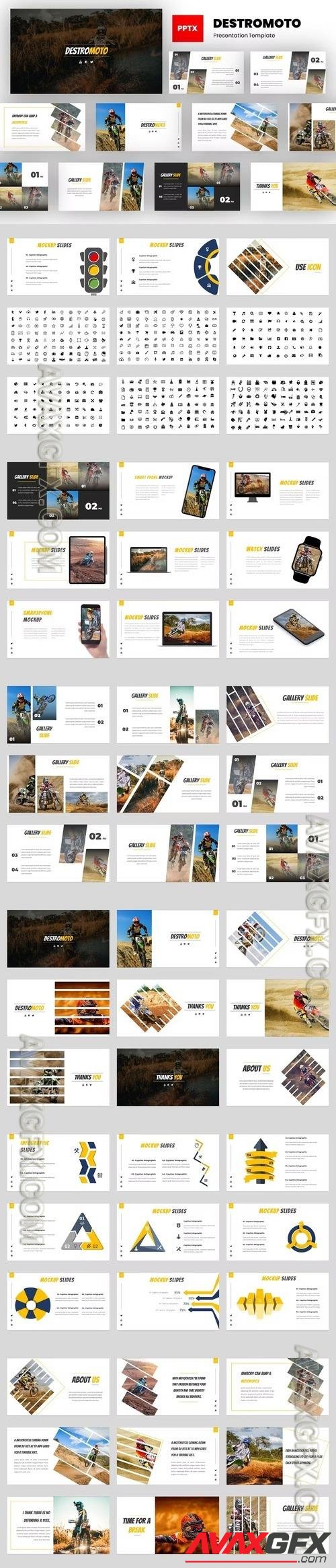 Destromoto - Motocross Powerpoint Template