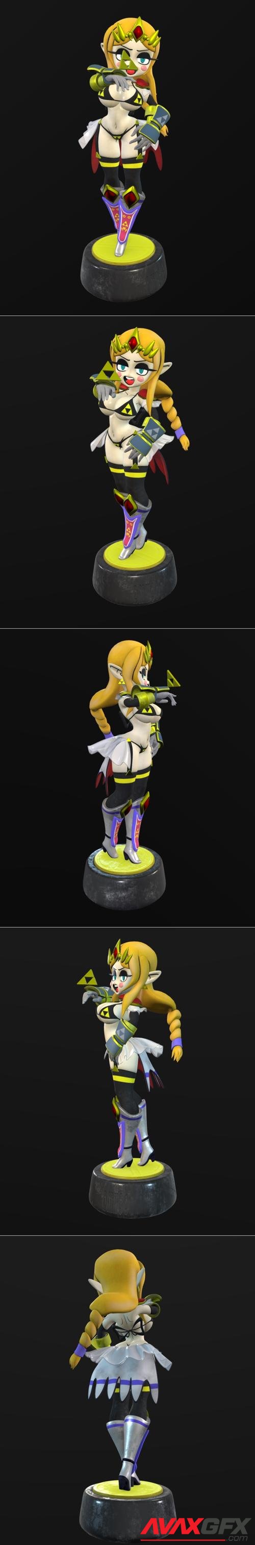 Stylized Amiibo Princess Zelda – 3D Print