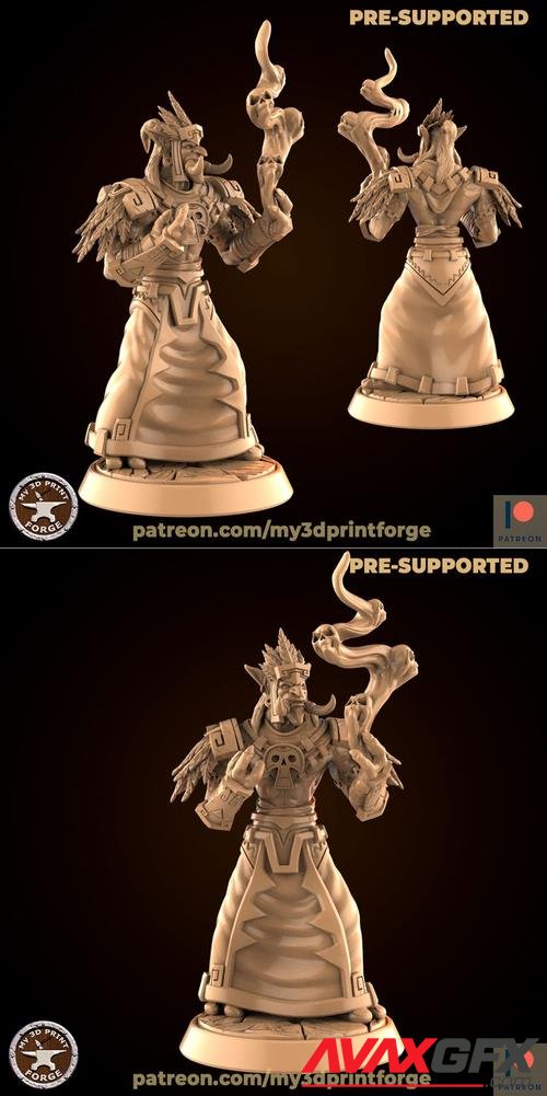 Tribe Troll Priest with Shadow Spell – 3D Print