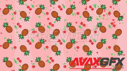 MotionArray - Pineapples And Cherry Background 245669