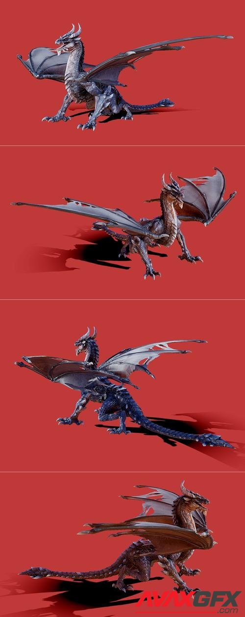 Boss Dragon Rigged – 3D Print