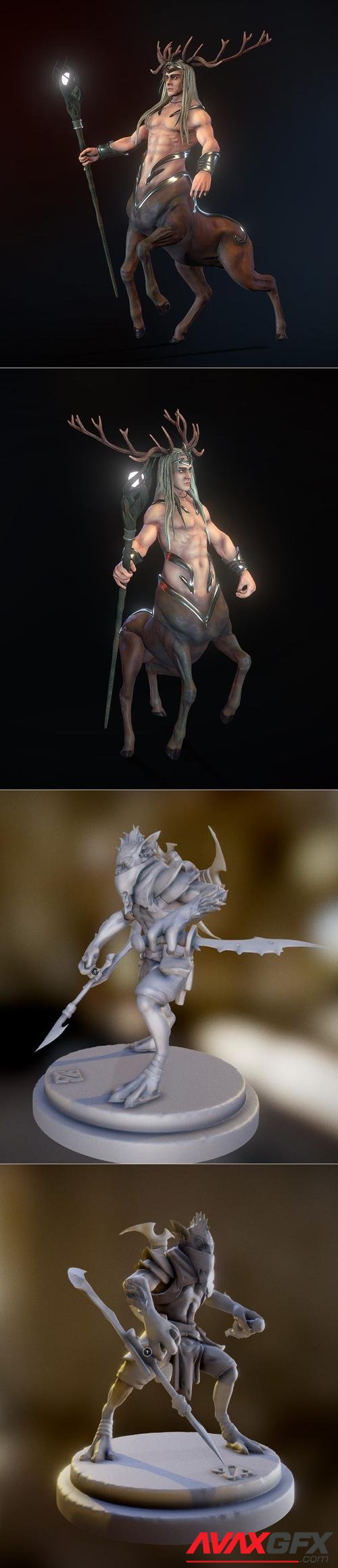 Evor The Lord of the Forest and Bounty Hunter Dota2 – 3D Print