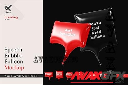 Speech Bubble Balloon Mockup - 2107260