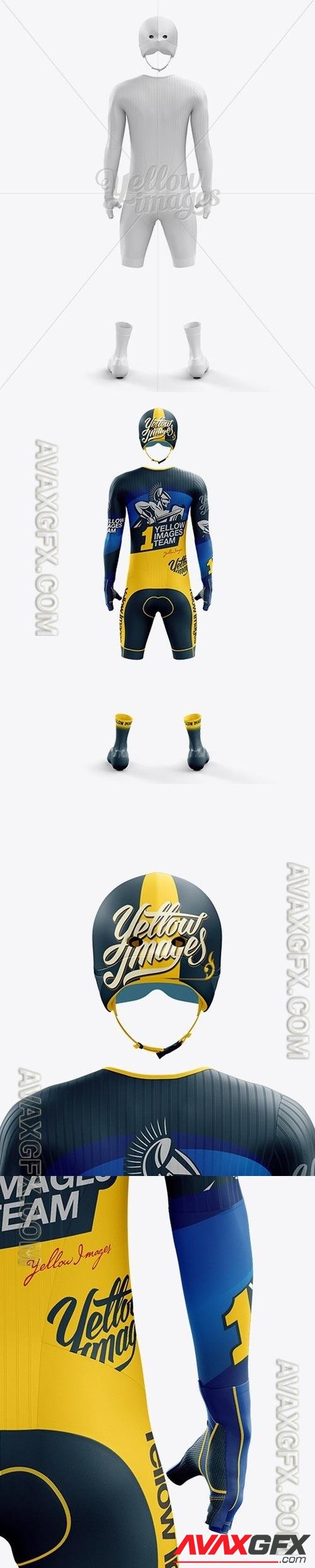 Men’s Full Cycling Time-Trial Kit mockup (Back View) 16681