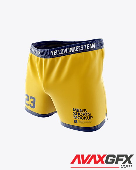 Men’s Rugby Shorts HQ Mockup - Halfside View 14645