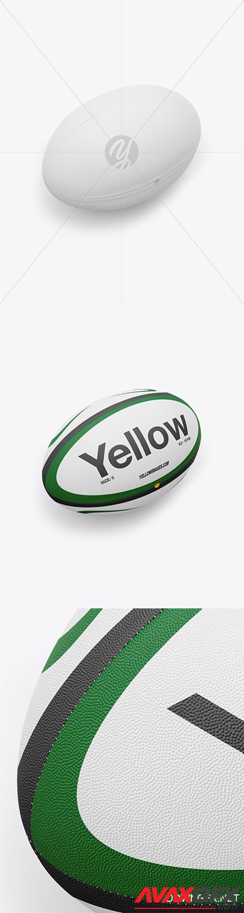 Rugby Ball Mockup - Half Side View 19804 TIF