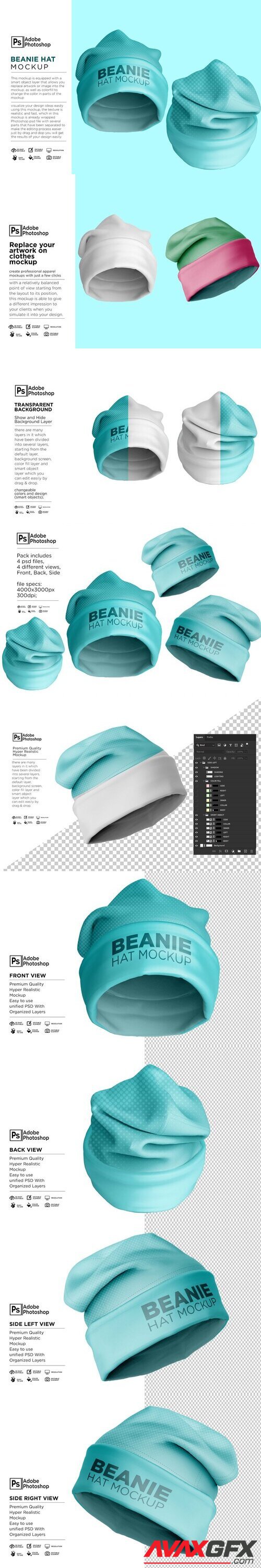 CreativeMarket - Beanie Hat Mockup 7351404 