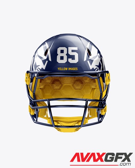 American Football Helmet Mockup - Front View 11938
