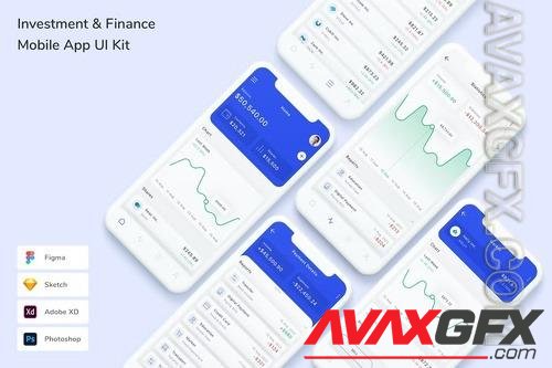 Investment & Finance Mobile App UI Kit 8THSJKT