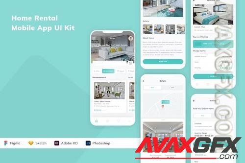 Home Rental Mobile App UI Kit WY8UNBY