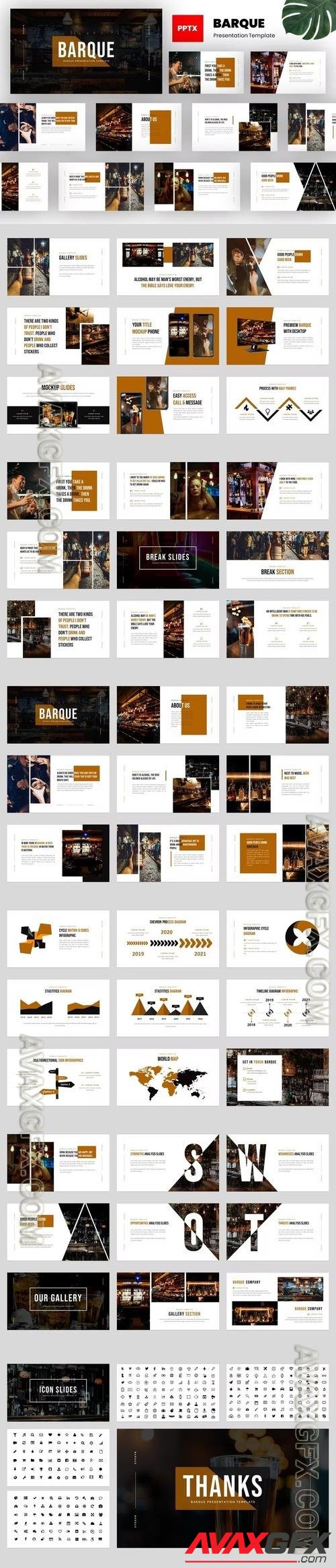 Barque - Bar & Cafe PowerPoint Template