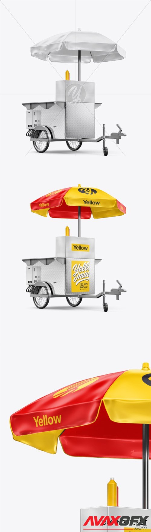 Hot Dog Cart Mockup - Half-Side View 39409 TIF