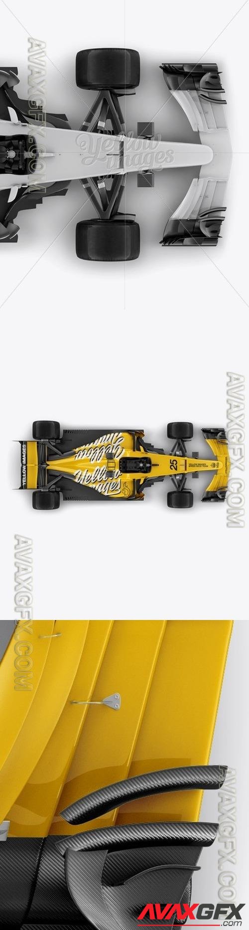 2017 Formula 1 Car Top view Mockup 18024