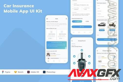 Car Insurance Mobile App UI Kit 93PFAW4