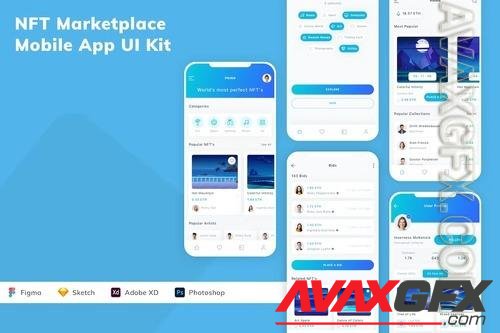 NFT Marketplace Mobile App UI Kit FUSVTGQ