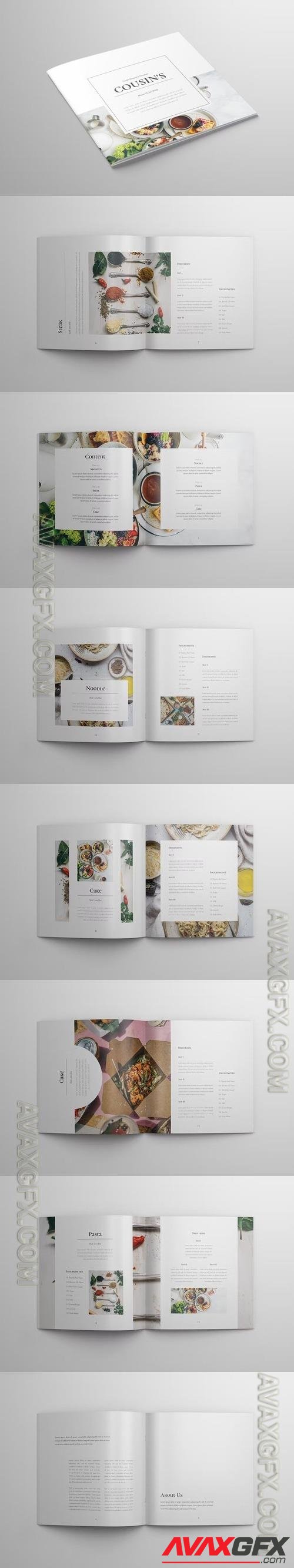 Square Cookbook / Recipebook Template 9D7WFUU