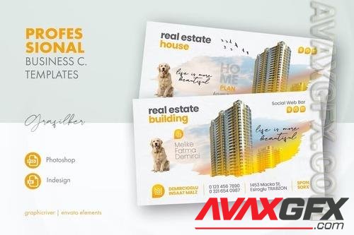 Real Estate Business Card Templates 8CNNQPY