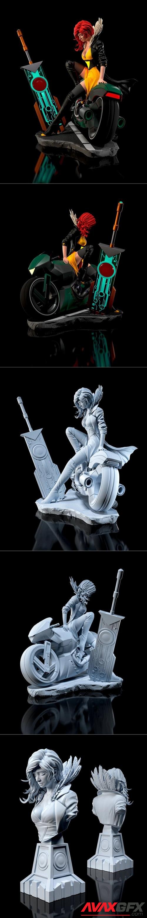 Red from Transistor Figure and Bust – 3D Print