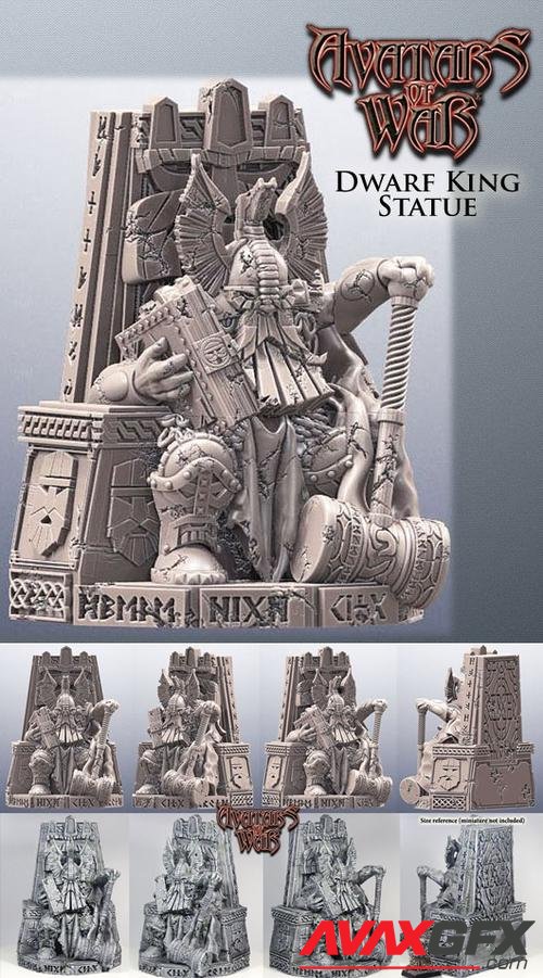 Dwarf King Statue – 3D Print