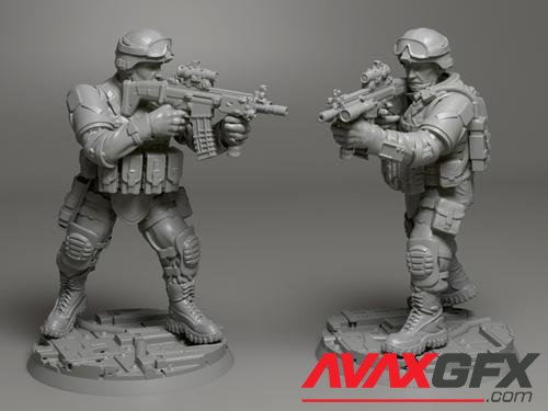 Albino Raven USA Soldier – 3D Print