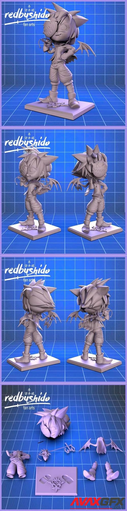 Chibi Nightmare Sora FanArt from Kingdom Hearts – 3D Print